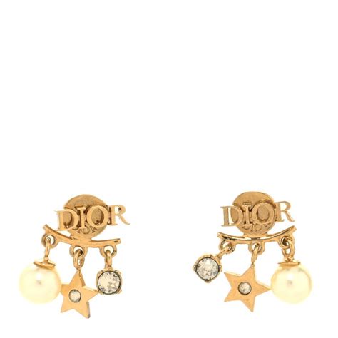 christian dior-style crystal pave earrings|Dio(r)evolution Earrings Gold.